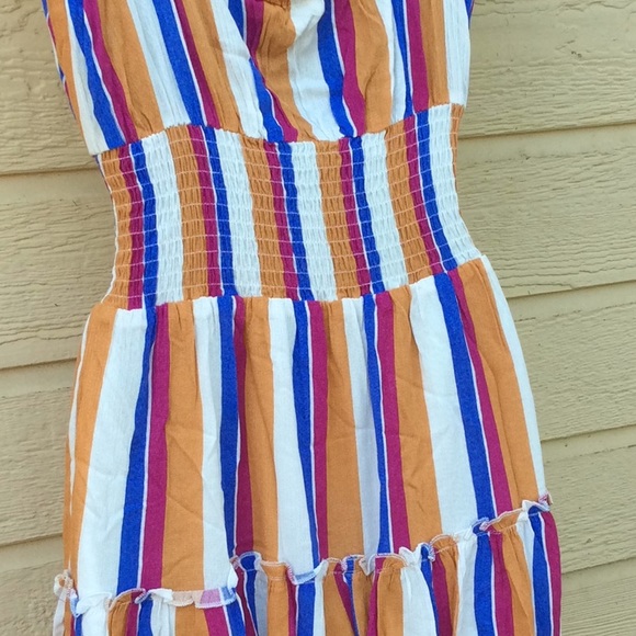 Stripe Design Smocked Tiered Dress💐 - Picture 7 of 9